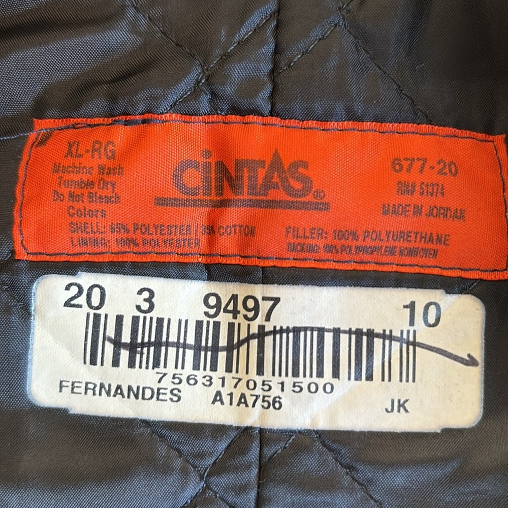 Men’s Cintas XL work jacket - Picture 5 of 5